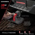 Go Rhino Hitch Mount Fits 2 Receivers 12 Lenght Flat Step NonExtendable Flip Down Textured HS2012T